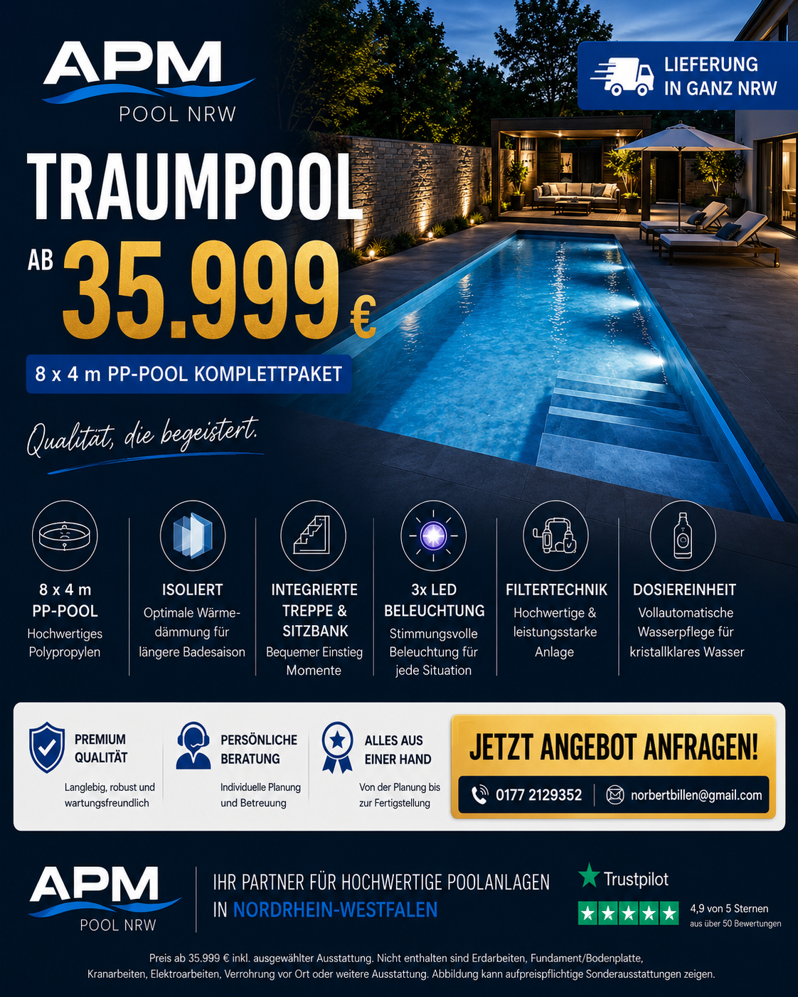 8 x 4 m PP-Pool Angebot
